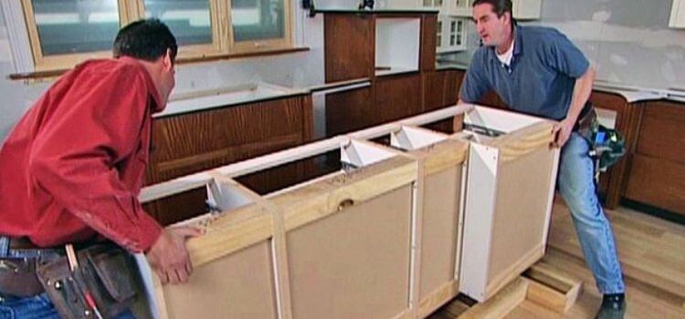 How to make a kitchen island out of Base Cabinets